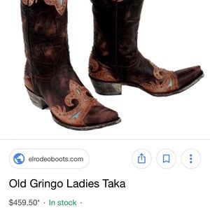 Old Gringo Boots Size 9.5